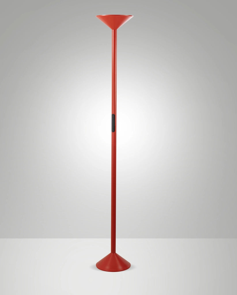 Lampada da terra Tratto LED 50W 4000lm CCT Rosso - Struttura in metallo e metacrilato, Dimmerabile al tocco, IP20, 175.5cm - Tratto Design