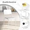 Carrello da Cucina con 10 Ganci Rimovibili, Scaffale per Pasticceria con 3 Livelli, Scaffale con Struttura di Metallo con Ruote Bloccabili per Bar Ristorante Hotel, 60 x 40 x 73,5 cm (Beige)