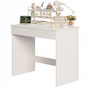 Scrivania per ragazzi, bianca, stile loft moderno con cassetto, 90 cm