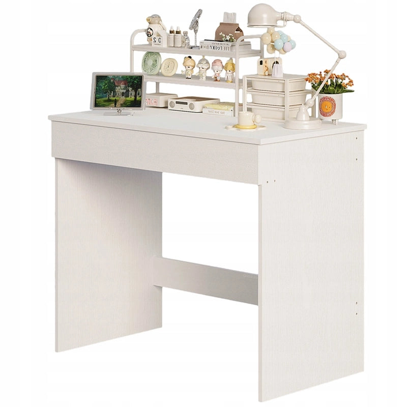 Scrivania per ragazzi, bianca, stile loft moderno con cassetto, 90 cm