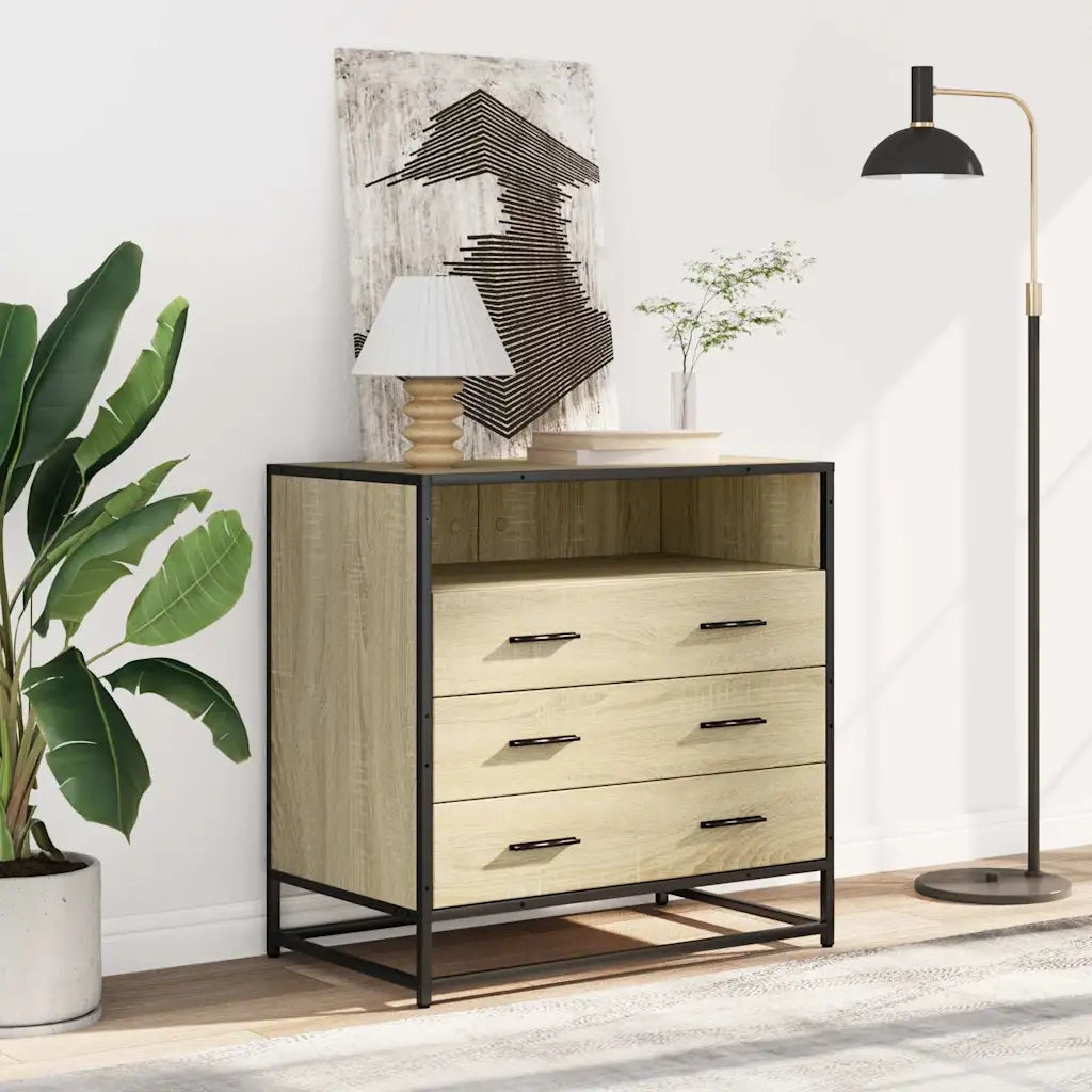 Cassettiera Rovere Sonoma 70x41x70 cm in Legno Multistrato 849085
