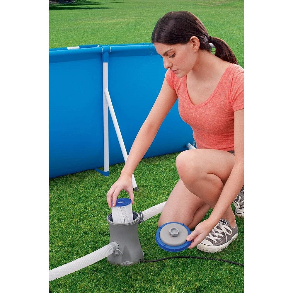 Trade Shop - Pompa Filtro A Cartuccia Tipo I 1.249 Lt/h 16 Watt Per Piscine Fuori Terra 58381 -