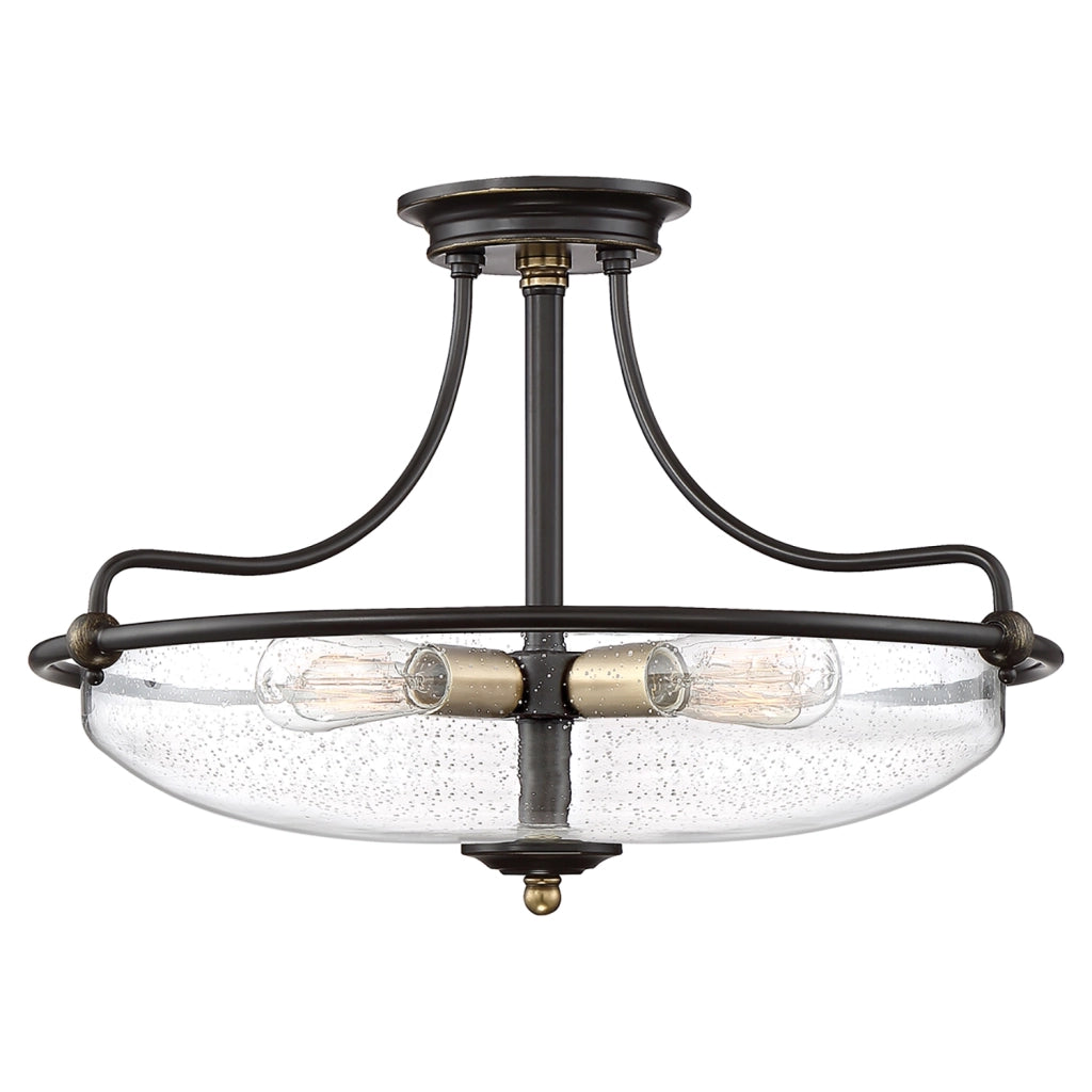 Lampada a Soffitto 3 Luci Kalf In Acciaio Bianco A Bracci E Sfere In Vetro Opalino E Oro