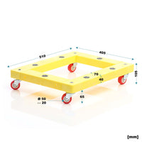 Base con ruote per piante e mobili 136 kg Carrello trasporto 508x406mm Trasloco Officina
