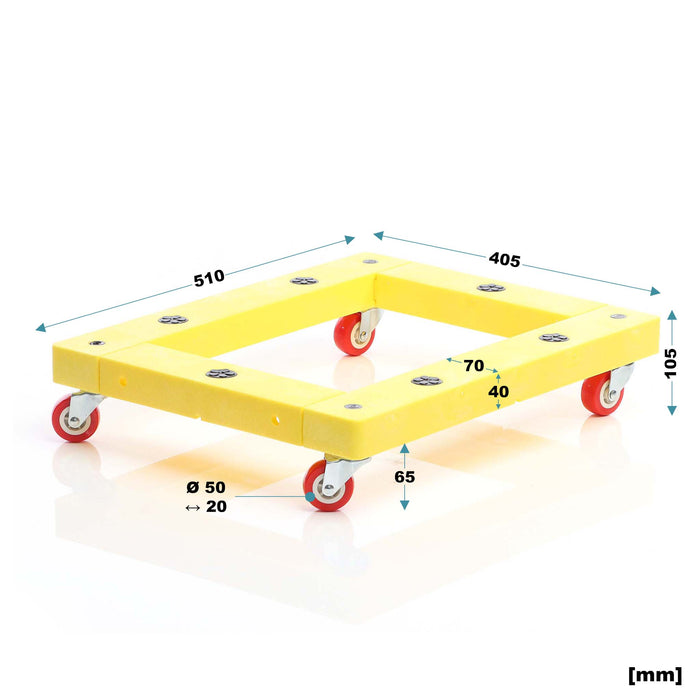 Base con ruote per piante e mobili 136 kg Carrello trasporto 508x406mm Trasloco Officina