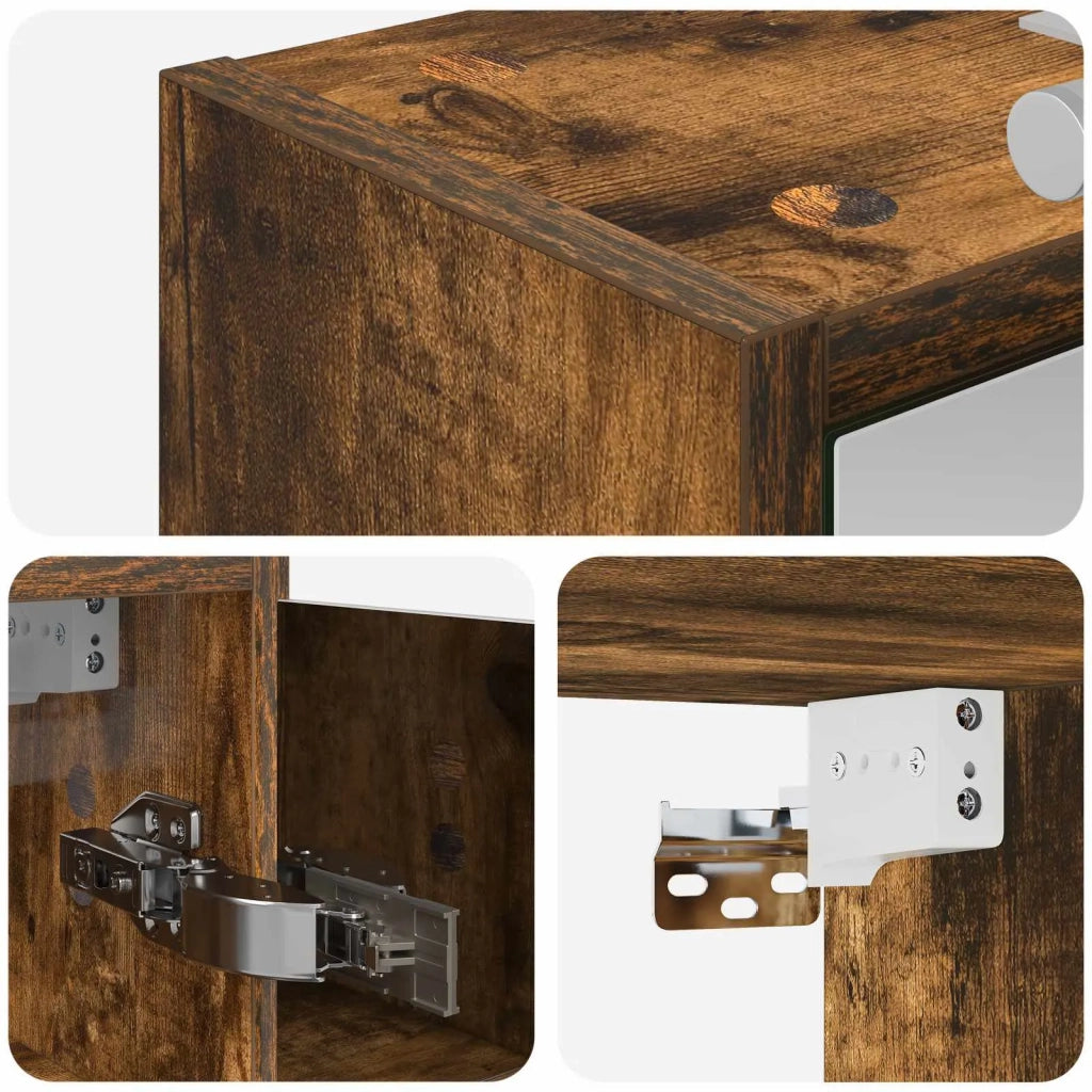 Mobiletto per specchio da Bagno | Armadio da bagno Rovere fum¨¦ 73,5 x 16 x 62,5 cm