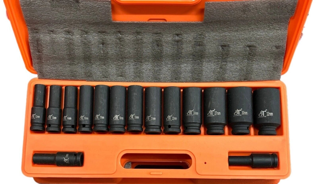 BUSSOLE ESAGONALI LUNGHE PISTOLA AVVITATORE 15pz ATTACCO 1/2 10-32mm