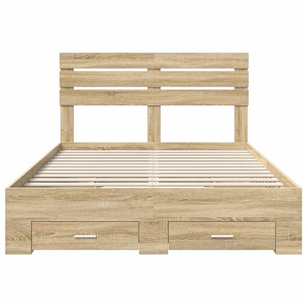 Struttura del letto con cassetto con testiera Legno multistrato