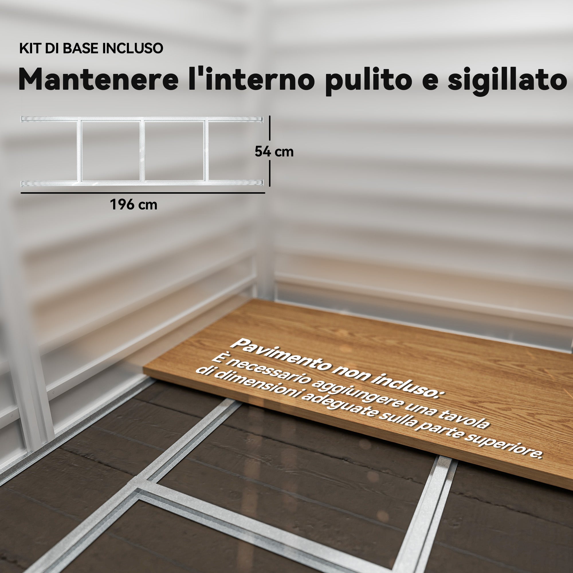 Casetta Box da Giardino Porta Attrezzi 213x120x166-194 cm con Porte Scorrevoli e Lucchetto con Chiavi in Metallo Grigio