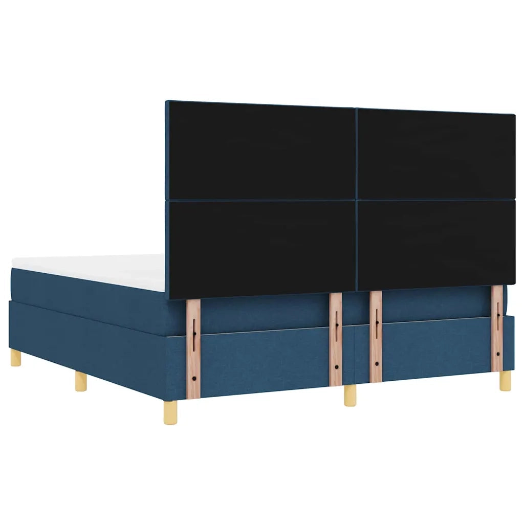 Letto a molle con testiera Blu 200 x 180 cm Tessuto 3344400