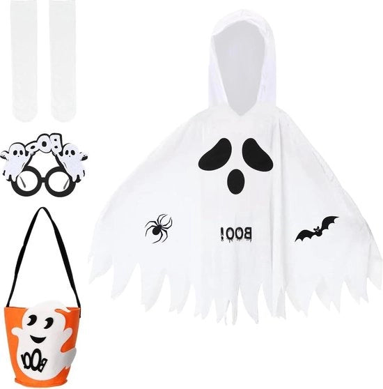 Costume da Halloween per bambini e bambine - mantello da Halloween con cappuccio - costume da cosplay per Halloween e carnevale.