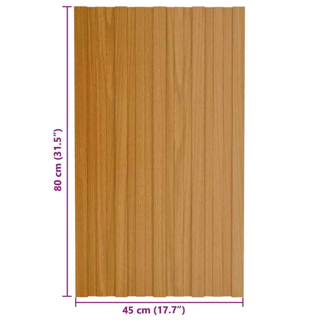 Pannello per tetto 12 pcs Naturale 80 x 45 cm Acciaio zincato 42047117