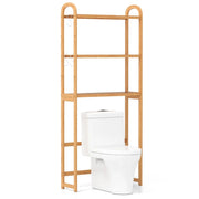 Mensola portaoggetti sopra il WC 71,5 x 25 x 166 cm 3 livelli regolabili sensazione di comfort bambù marrone 20_0014774