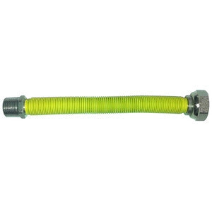 RACCORDO INOX ESTENSIBILE GAS 1/2 MF 200-400 GIALLO- 1,0 pz