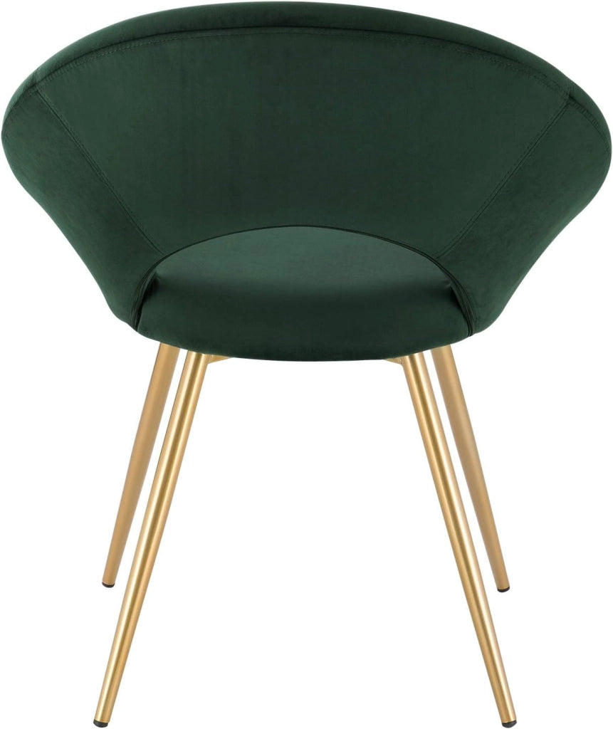 Set di 2 Sedie da Pranzo Poltrone in Velluto per Sala da Pranzo Soggiorno Moderna Sedia Con Schienale Braccioli Verde Scuro BH230dgn-2