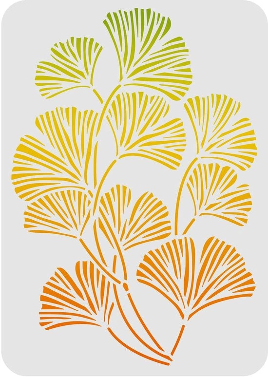 Scheletri di Ginkgo - Schemi Reutilizzabili per Opere d'Arte - 29,7 x 21 cm