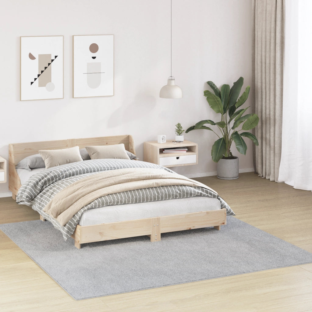 Tappeto Shaggy Alto Pile Grigio 200x200 cm PP