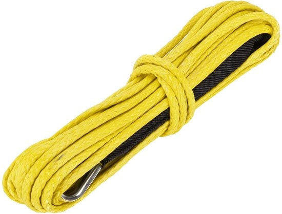 Cavo di trazione in nylon - 7700 kg - Leggero e sicuro - Giallo - 6 mm x 15 m
