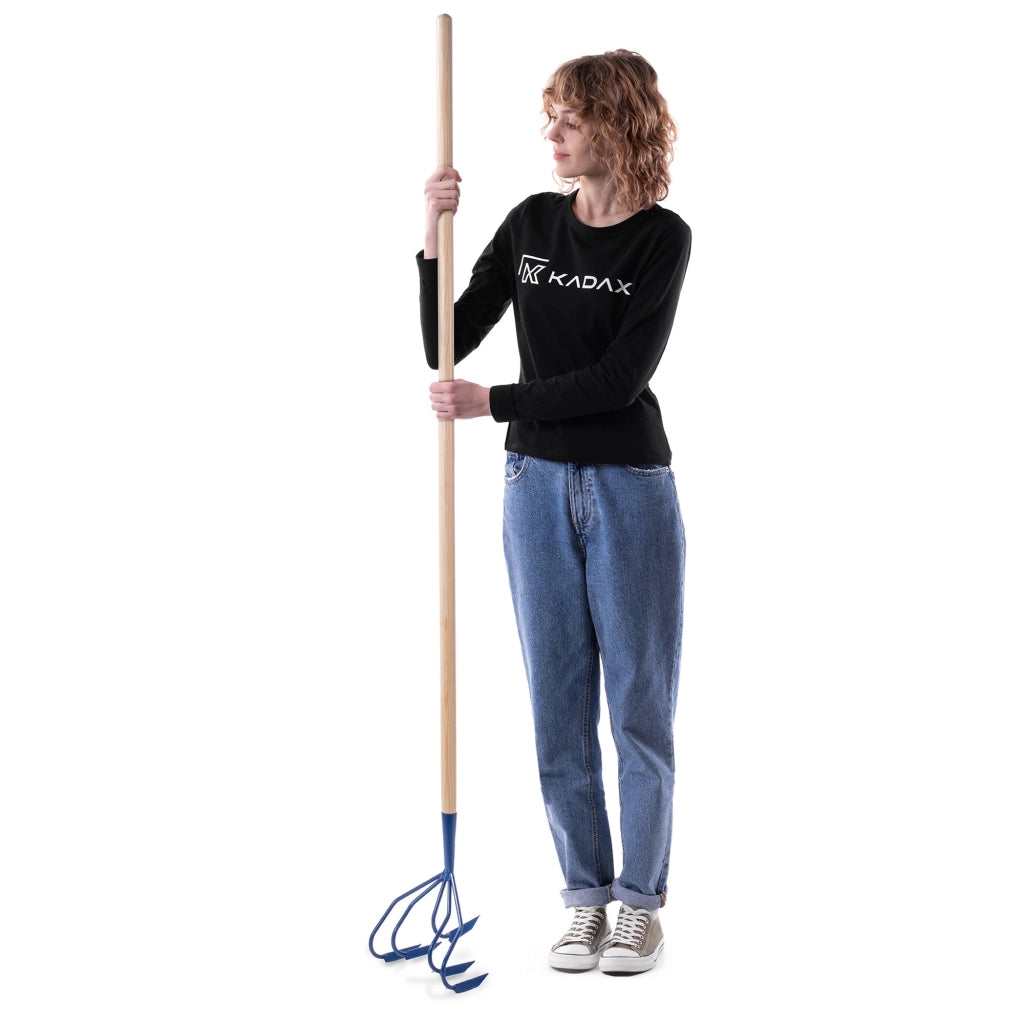 Coltivatore manuale KADAX per smuovere il terreno da giardino con sottosquadro 171 cm di terra