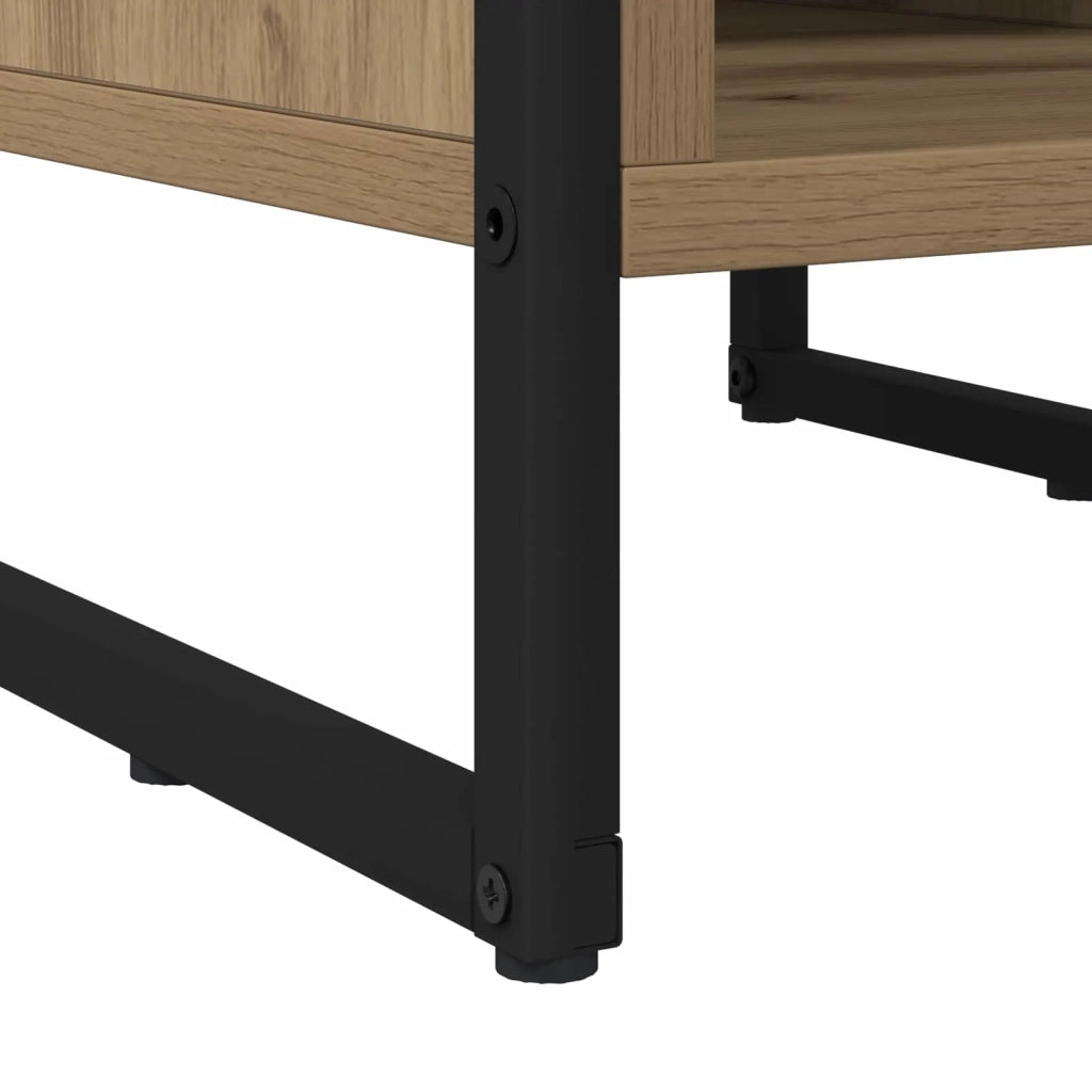 Comodino-Tavolino da notte Rovere Artigianale 39.5 x 30 x 50 cm Legno multistrato