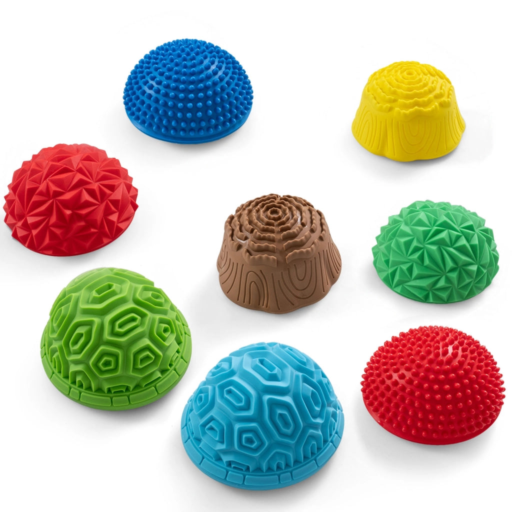 Pietre di equilibrio per bambini set di 8 pezzi con superficie superiore ruvida e fondo antiscivolo gioco montessori, Pietre gioco per interno ed esterno