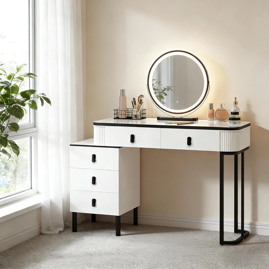 Tavolo da toeletta chic multifunzione con cassetto; utilizzabile come scrivania; solo tavolo