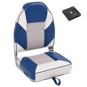 Set Sedile da Barca Pieghevole 2pz con Schienale Alto