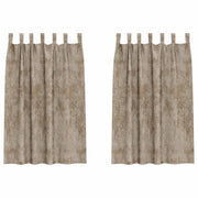 Tende in Velluto con tende 2 pz Champagne 175 x 140 cm Velluto