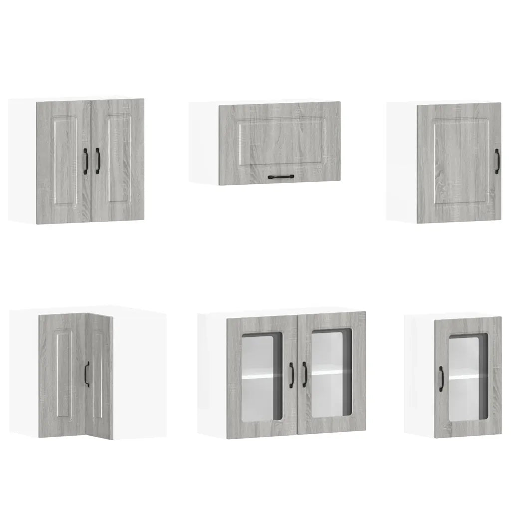 Set Mobili da Cucina 11 pz Kalmar Grigio Sonoma in Truciolato 3314917