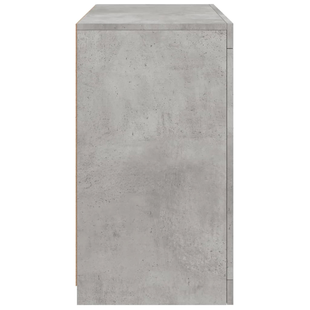 Buffet credenza cassettiera mobiletto mobile contenitore organizer per cucina soggiorno salotto con luci LED 60,5 x 37 x 67 cm grigio 02_0030004