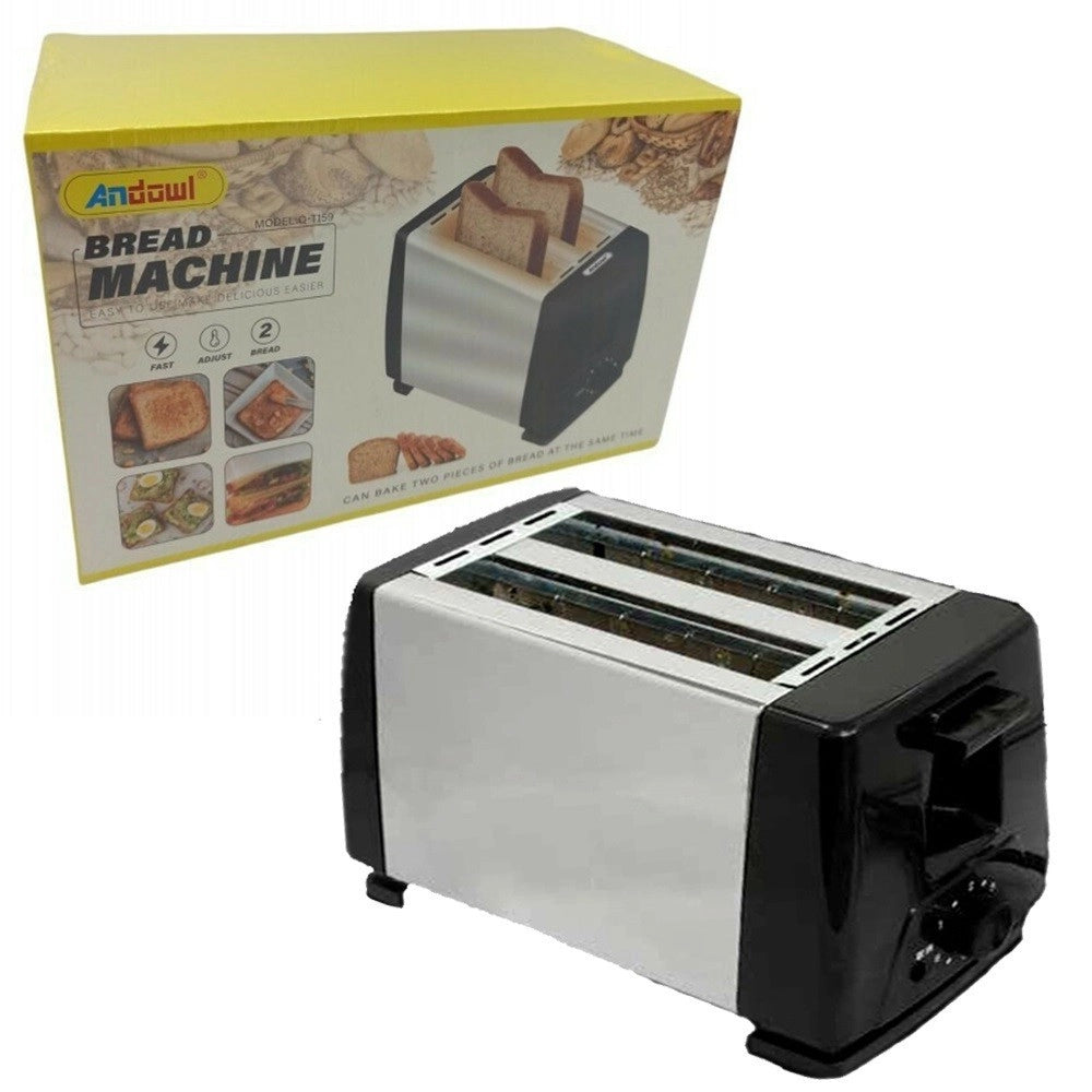 Trade Shop - Tostapane 750 Watt A 2 Posti Fette Pane 6 Livelli Di Velocità Per Toast Q-t159 -