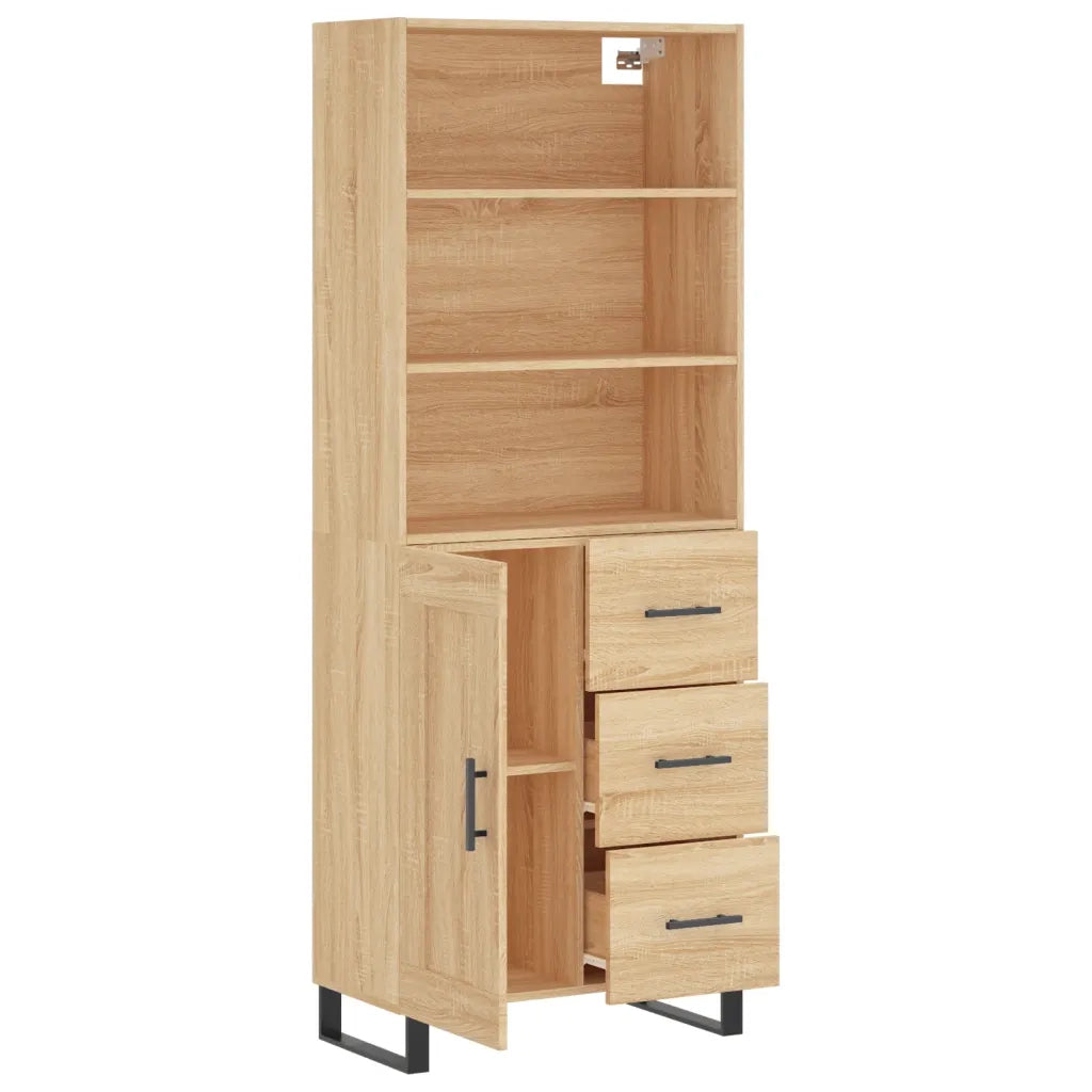Credenza Rovere Sonoma 69,5x34x180 cm in Legno Multistrato 3190048