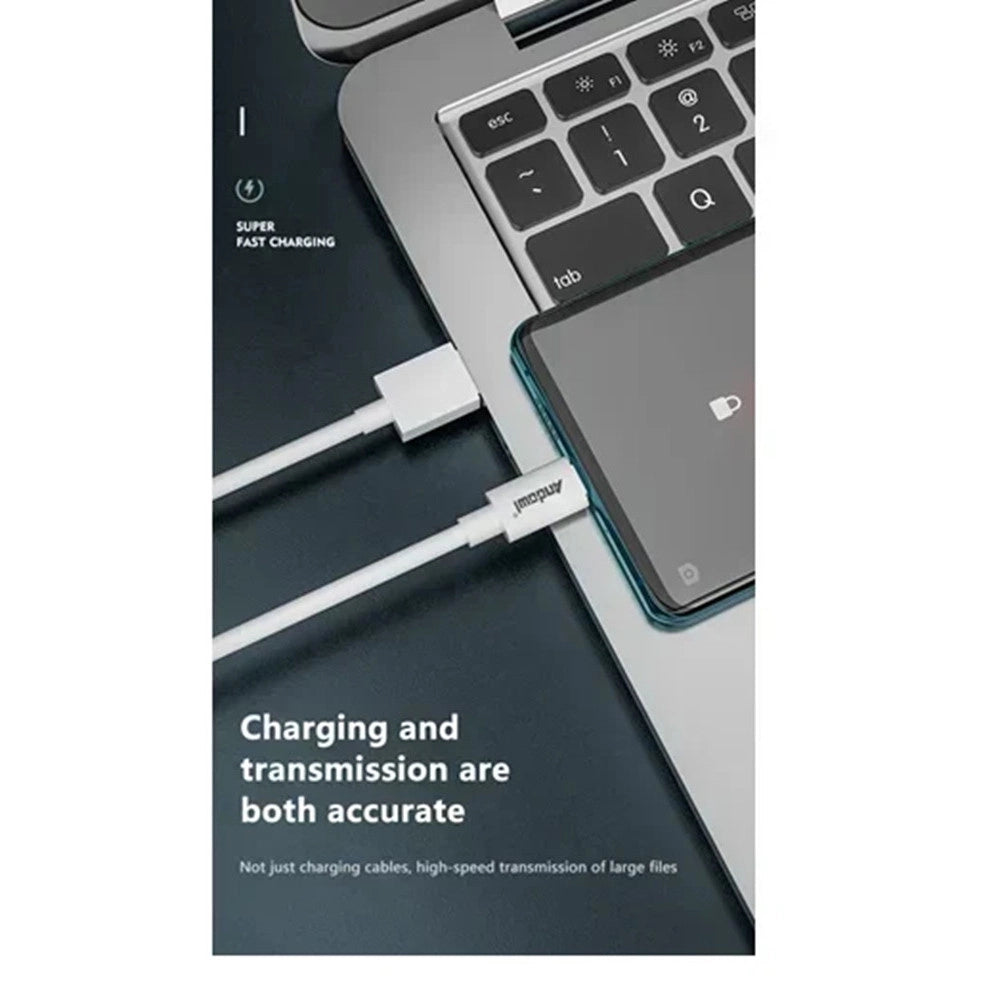 Trade Shop - Cavo Ricarica Rapida Trasferimento Dati Da Usb 2.0 - Type-c 1 Mt 3.1a Flessibile Q-sj1c -
