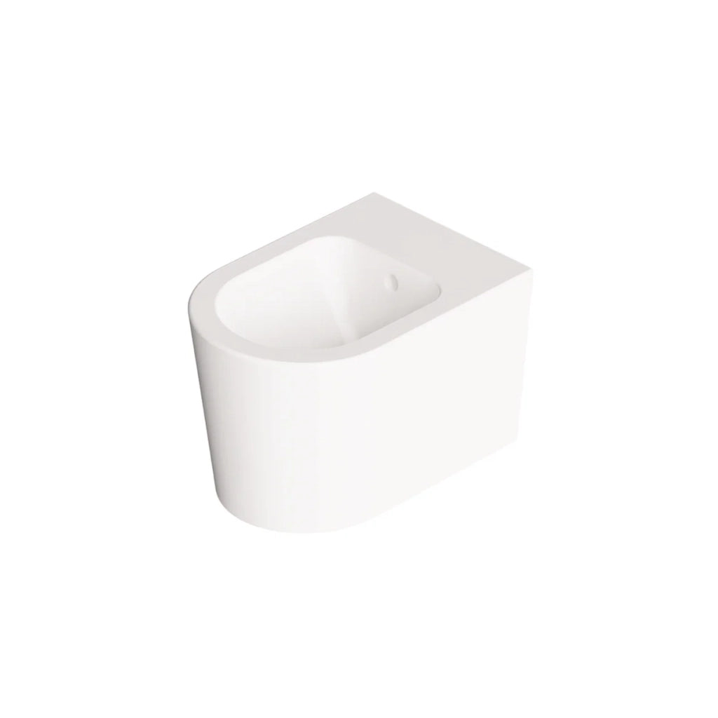 Coppia Di Sanitari Alice Ceramica Sospeso Senza Brida Bianco Lucido "Form"