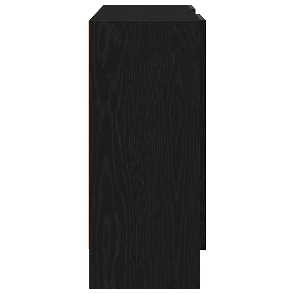 Credenza-Buffet-Armadio da cucina Rovere Nero 120 x 30,5 x 70 cm Legno multistrato 944331