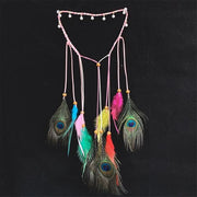 Cintura per Capelli Adattabile - Accessori per Capelli Bohemien - Fiocchi Indiani - Pendenti in Legno - Cinture in Imitazione Suede - Copricapo per Capelli Hippie - Cintura per Capelli