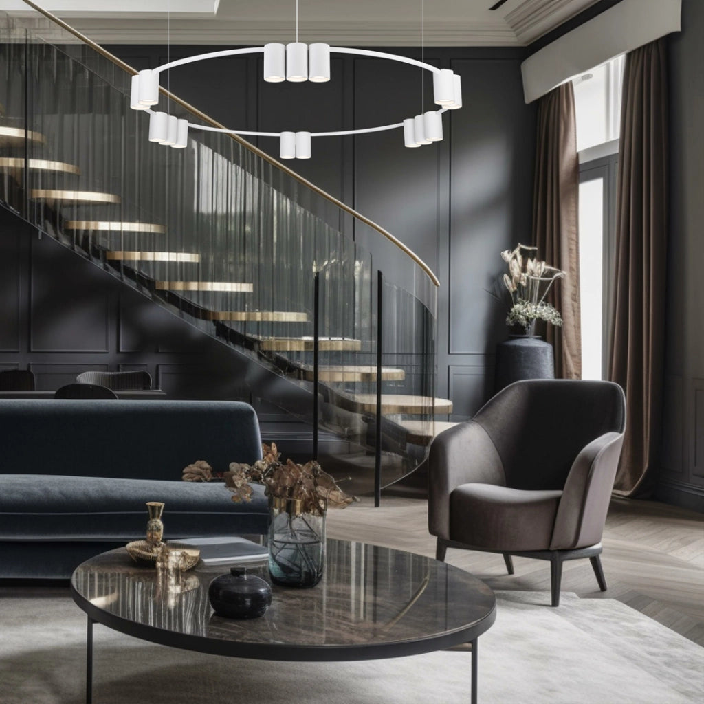 Lampadario Milagro Genesis bianco in alluminio Ø100 15xGU10