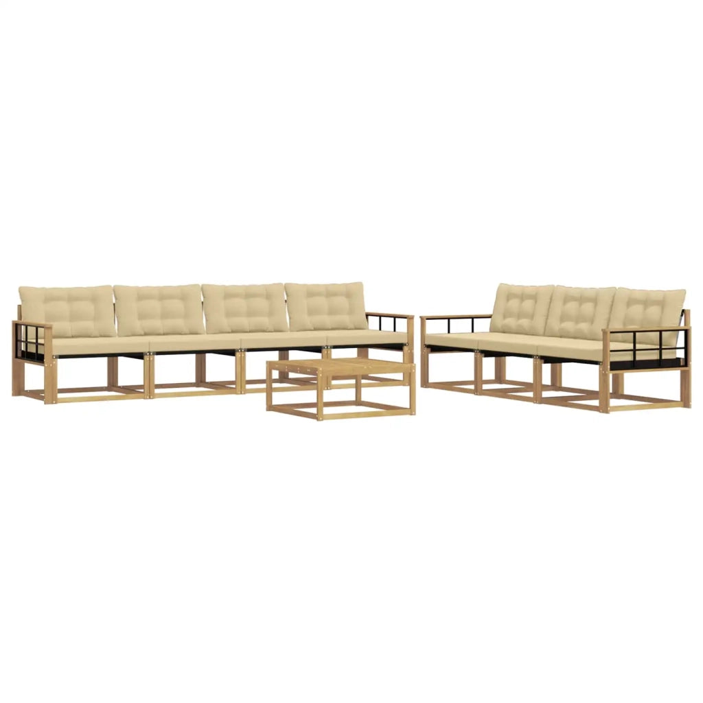 Set di divani da esterno 8 pcs Bianco e Beige 3388499