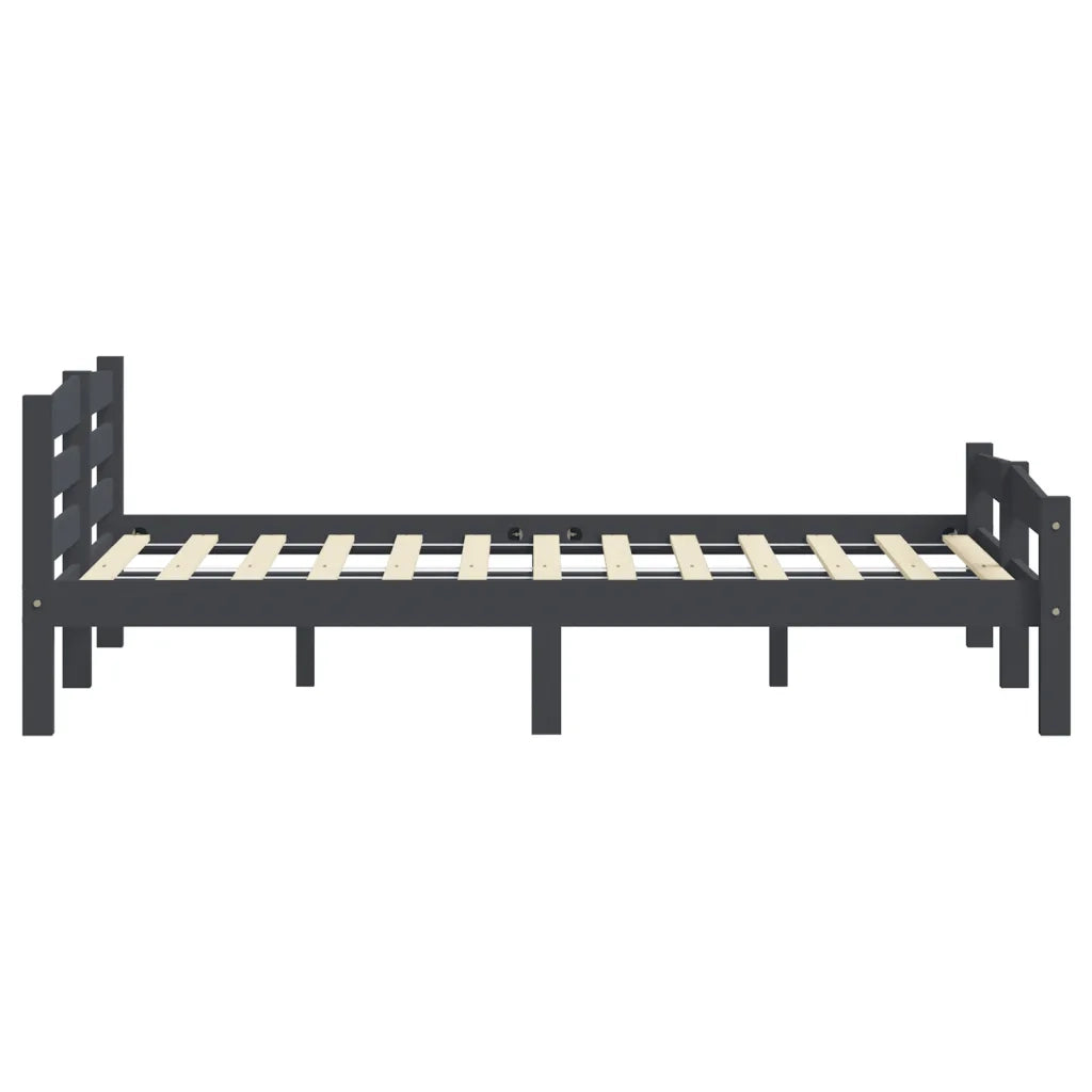Giroletto senza Materasso Grigio Scuro 200x200 cm Legno Pino 322095
