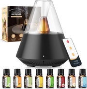 Diffusore Aromaterapico - 8 x 10ml Olii Essenziali - Diffusore di Aria Aroma - Spegnimento Automatico senza Acqua e Luce LED Candelabra - Camera da Letto - Diffusore di Olii Essenziali