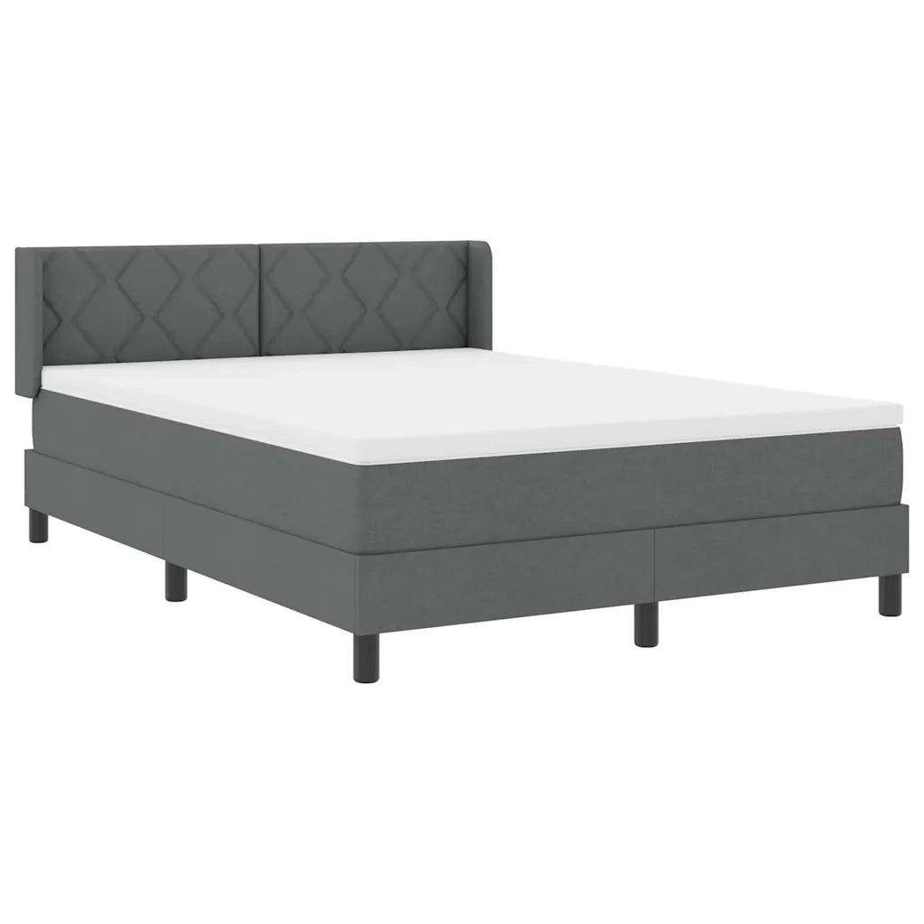 Letto a molle con testiera Grigio scuro 200 x 160 cm Tessuto 3341175