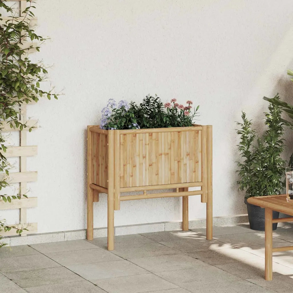 Fioriere | Cassetta per fiori | Letto Rialzato Marrone 70 x 35 x 70 cm Bamb¨´
