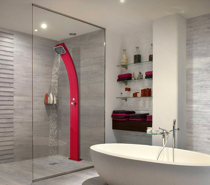 Doccia da Giardino Miscelatore Arkema Spring Fascia Inox Light Blu