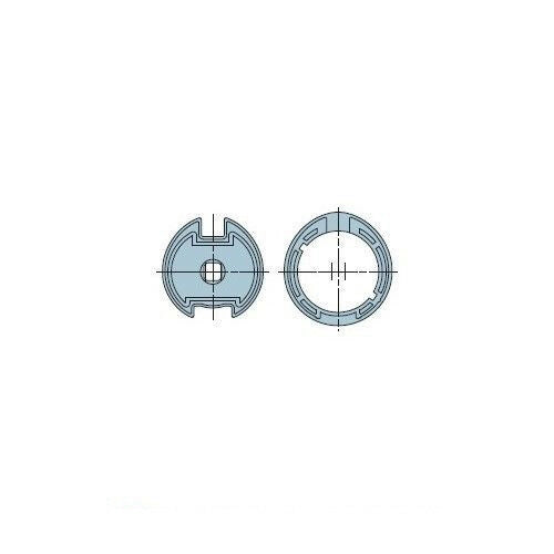 NICE 505.26201 ADATTATORE NEO Ø 45MM OVALE CON OGIVA 61-64X1,5 RUOTA + CORONA