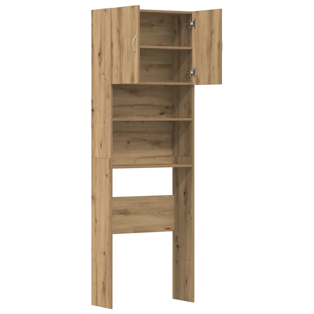 Mobile Lavatrice Rovere Artigianale 64x24x190 cm in Truciolato