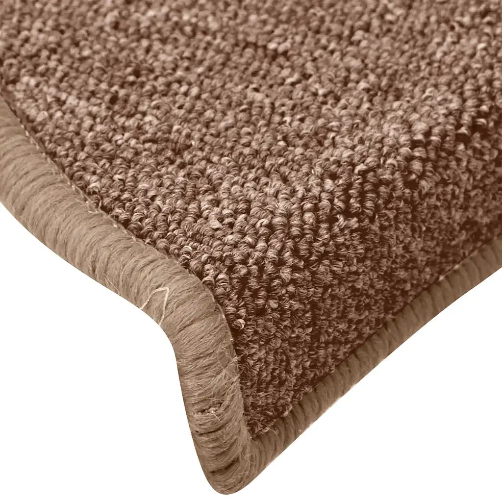 Tappetini per scale 15 pz 65x24x4 cm Marrone Semicircolari Grandi 322367
