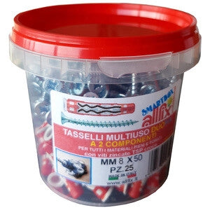 TASSELLO DUO FIX CON VITE 8X50 MM CONF 25 PZ- 1,0 confezione