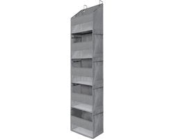 Organizzatore a 5 vani - Systema di appoggio per porta - Grigio - Spazio di stoccaggio pratico