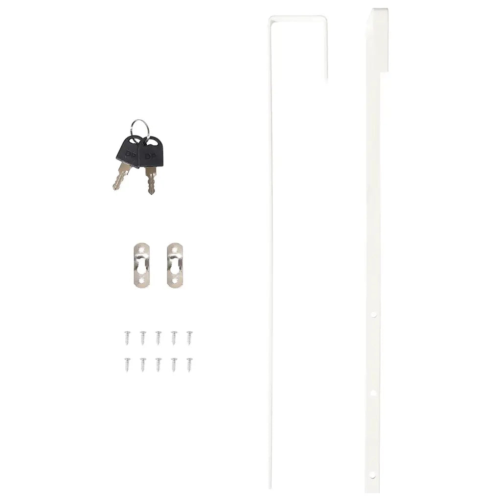 Armadio Portagioie con Specchio a Muro Bianco 37,5x10x106 cm 353226