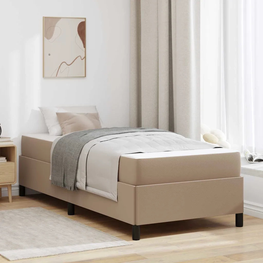 vidaXL Struttura letto con materasso Cappuccino 90 x 200 cm
